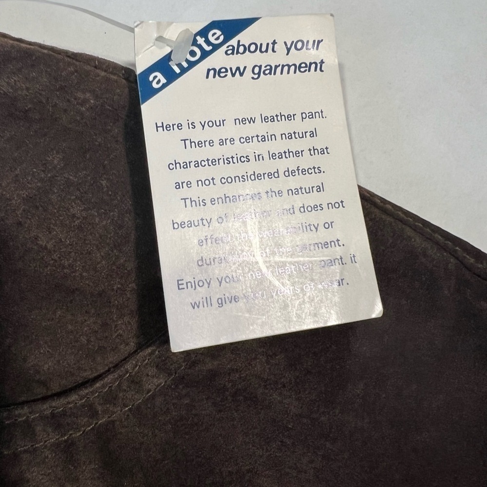 Vintage Forenza Suede Leather Lined High Waist Trousers Womens Size 8 - Picture 10 of 10